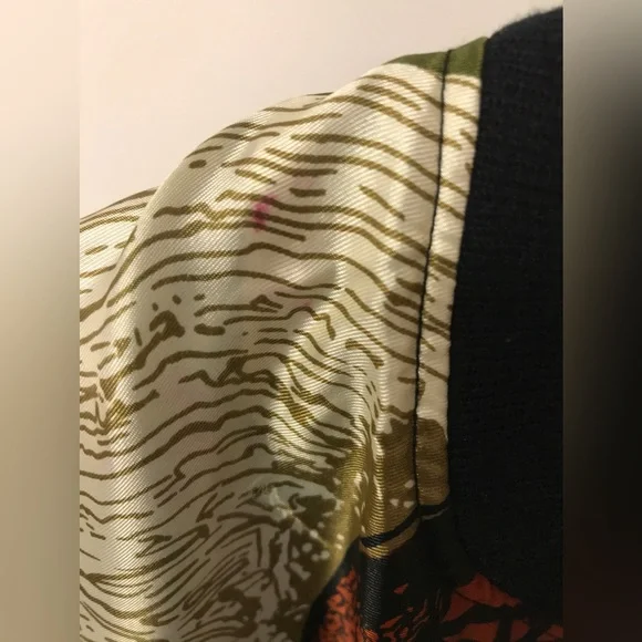 Vintage Picasso silky bomber jacket abstract art street wear monaliza - Picture 11 of 11